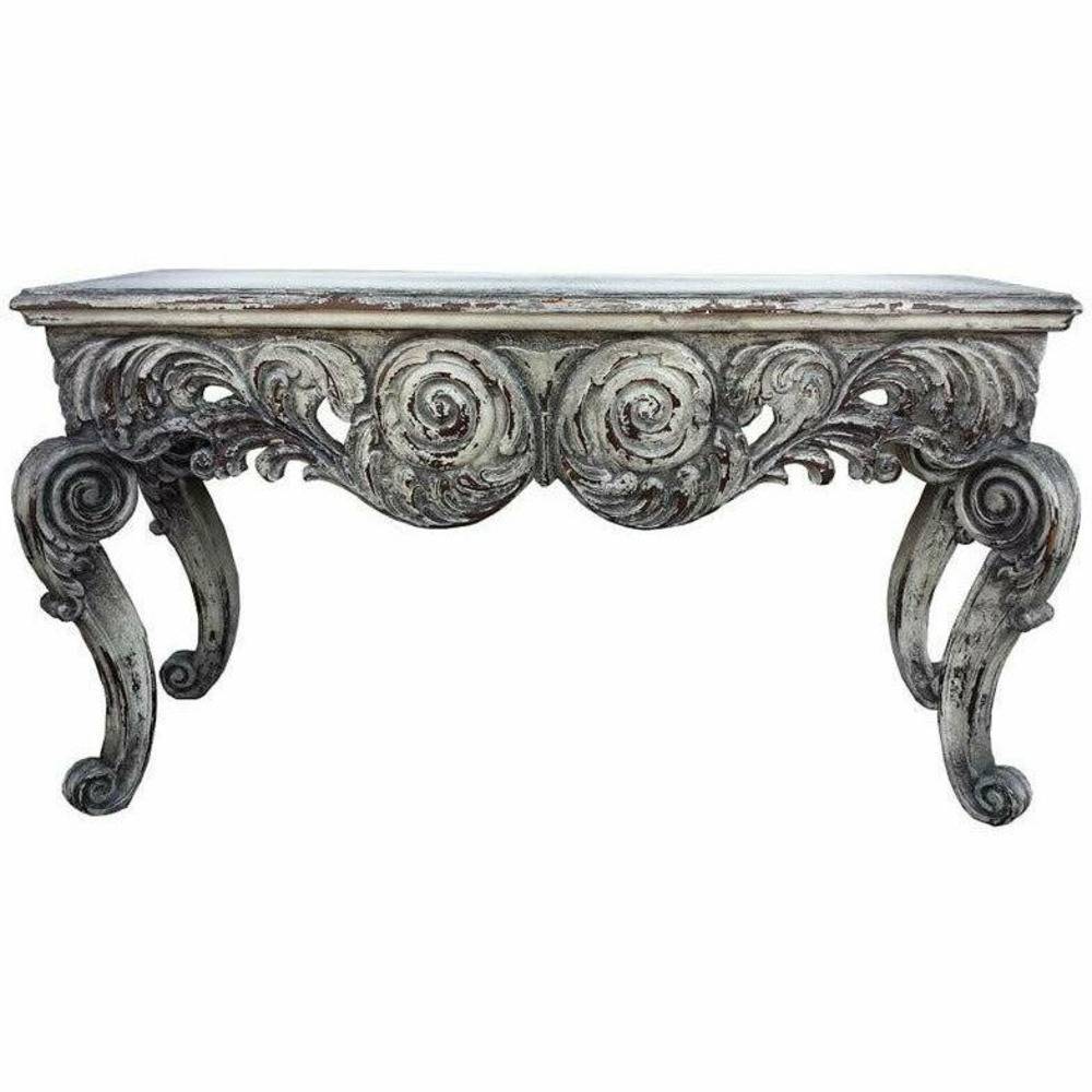 Casa Bonita Peruvian Hand-Painted Carved Wood Versailles Console Table - Image 1