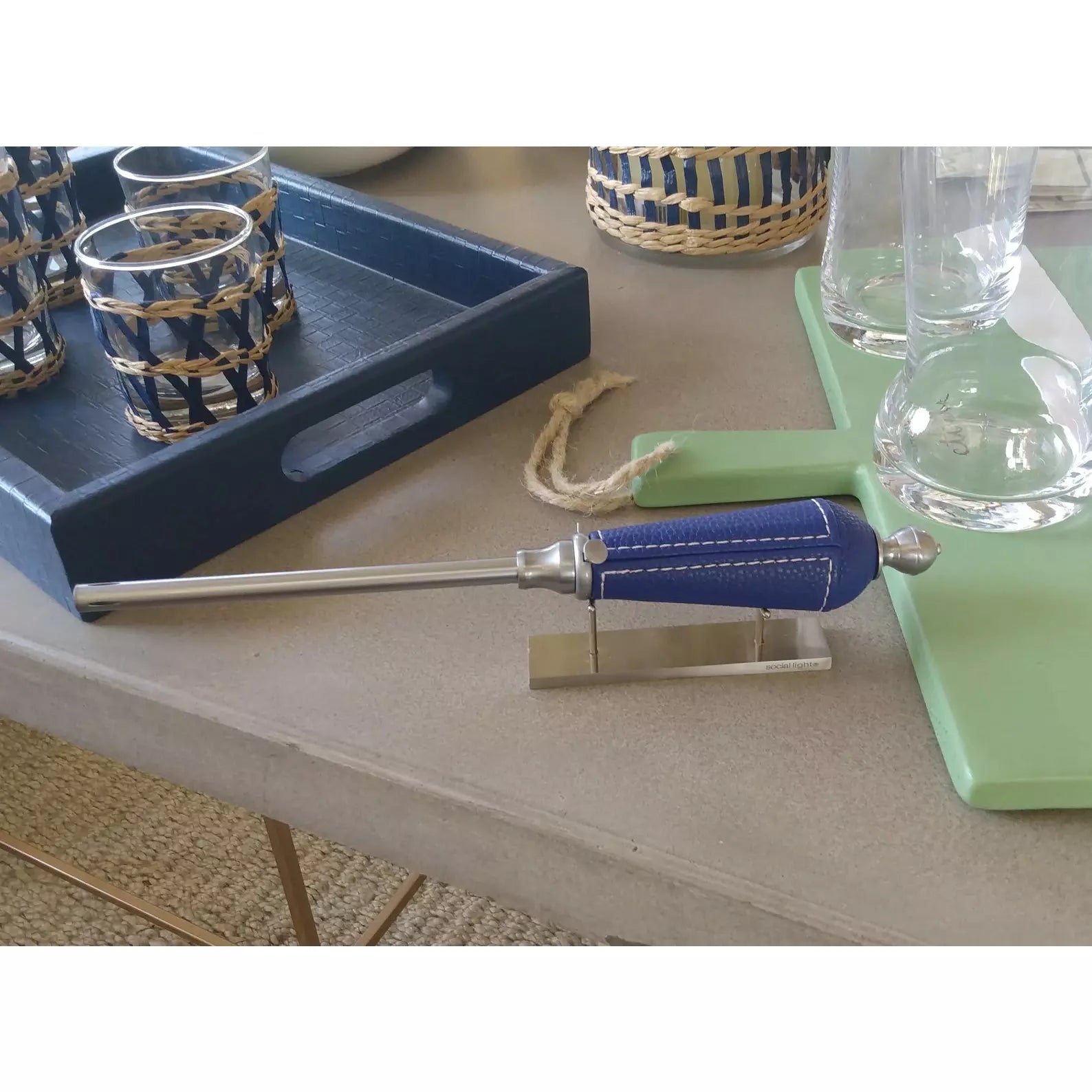 Social Light Oxford Spring Collection Baja Blue Decorative Lighter Butane Refillable - Image 2