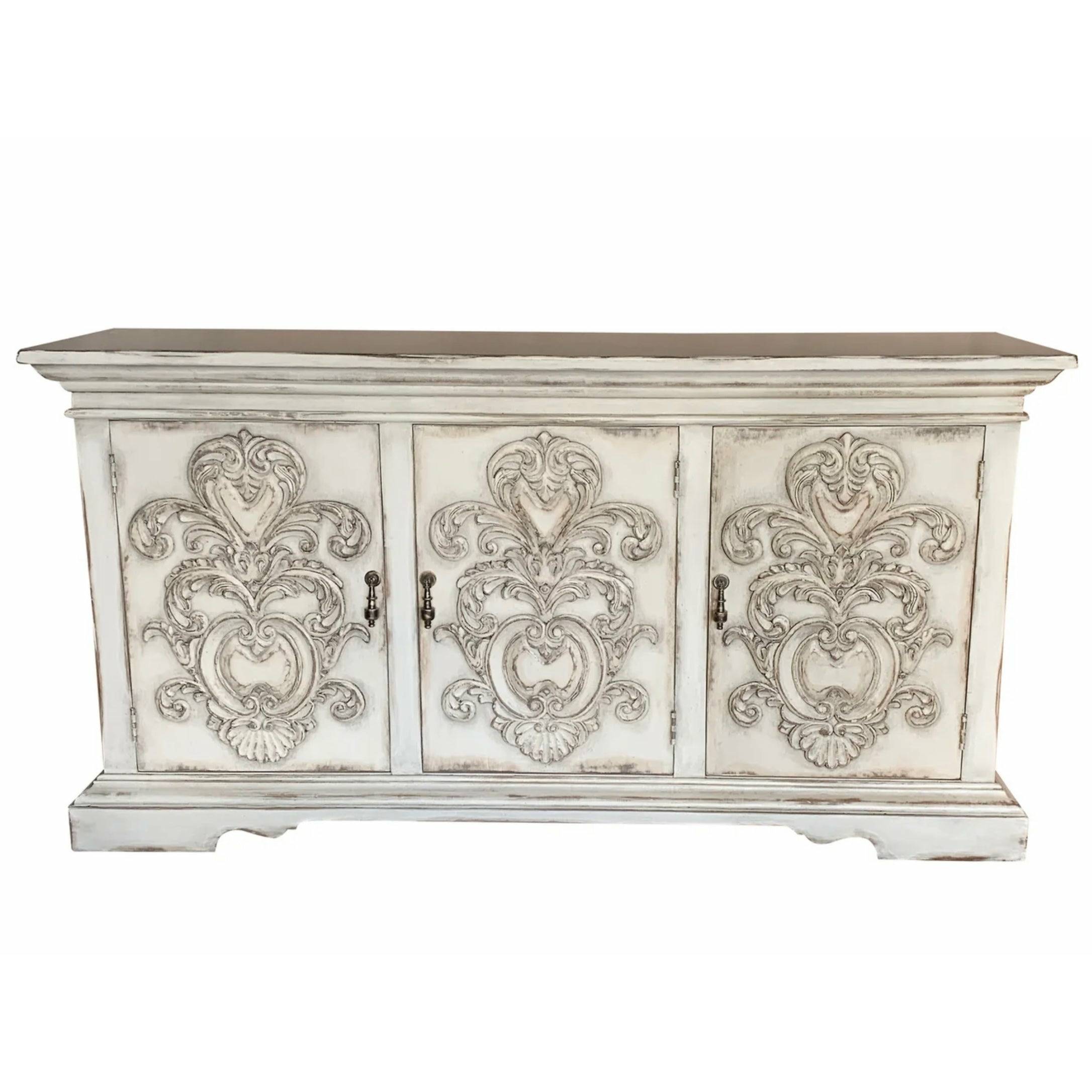Casa Bonita Peruvian Hand-Painted Carved Wood Francesca Buffet - Image 1