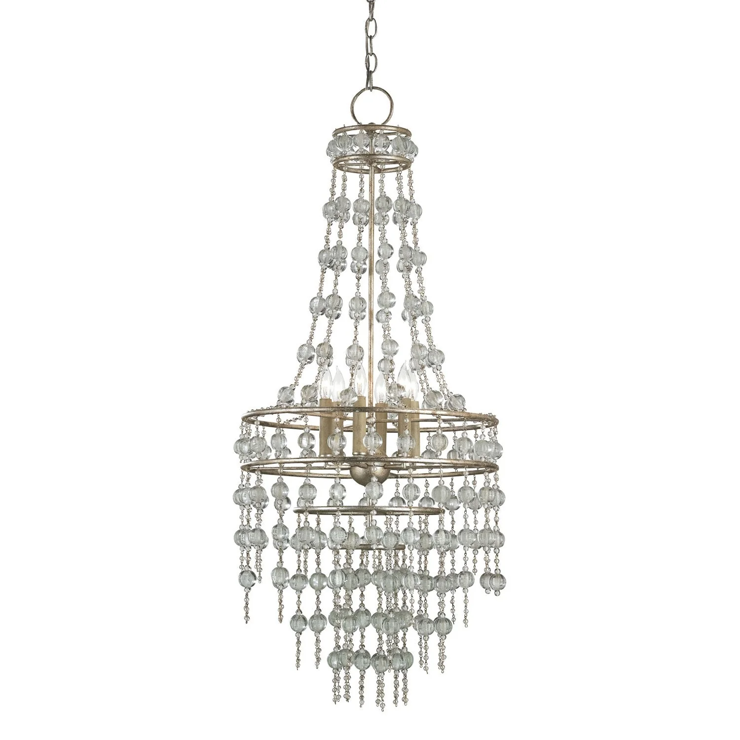 Silver Granello 19-Inch Six-Light Chandelier - Image 1