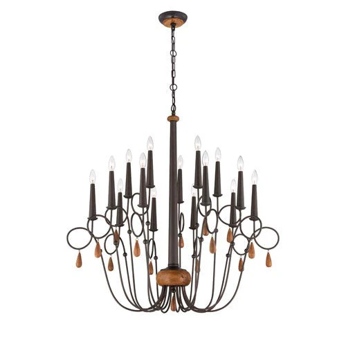 Corso Wood 15 Light Chandelier - Image 1