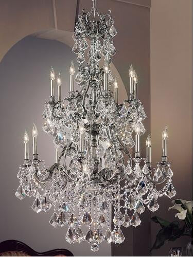 Pewter Sixteen-Light Chandelier - Image 1