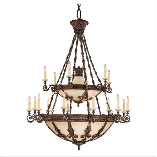 New Tortoise Shell Eighteen-Light Chandelier - Image 1