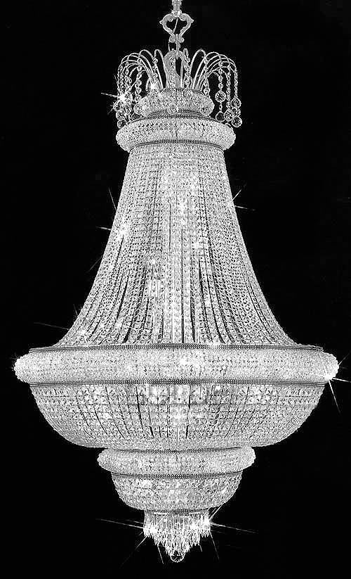 24 light chrome plated foyer chandelier - Image 1