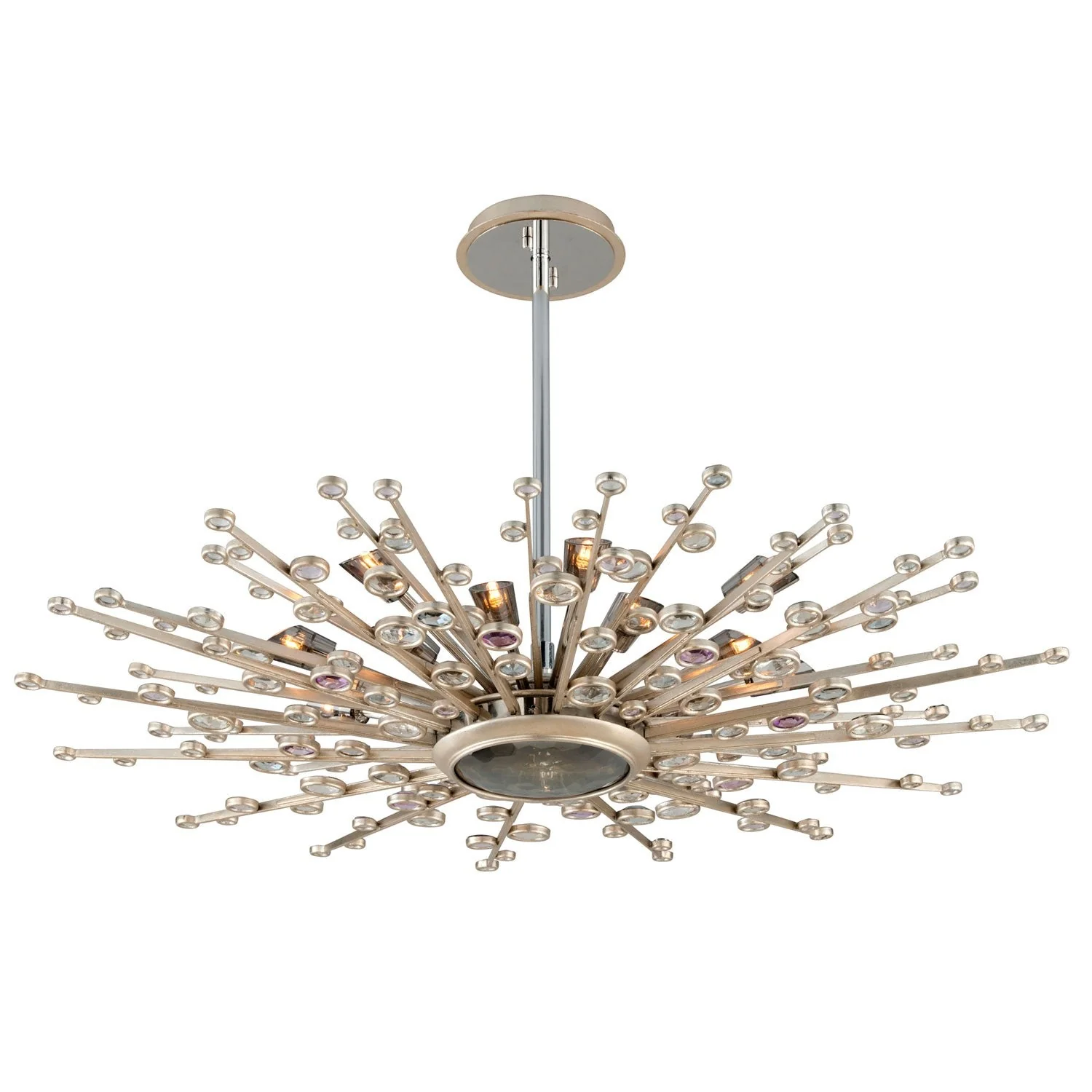 Silver Leaf 17-Light Pendant - Image 1