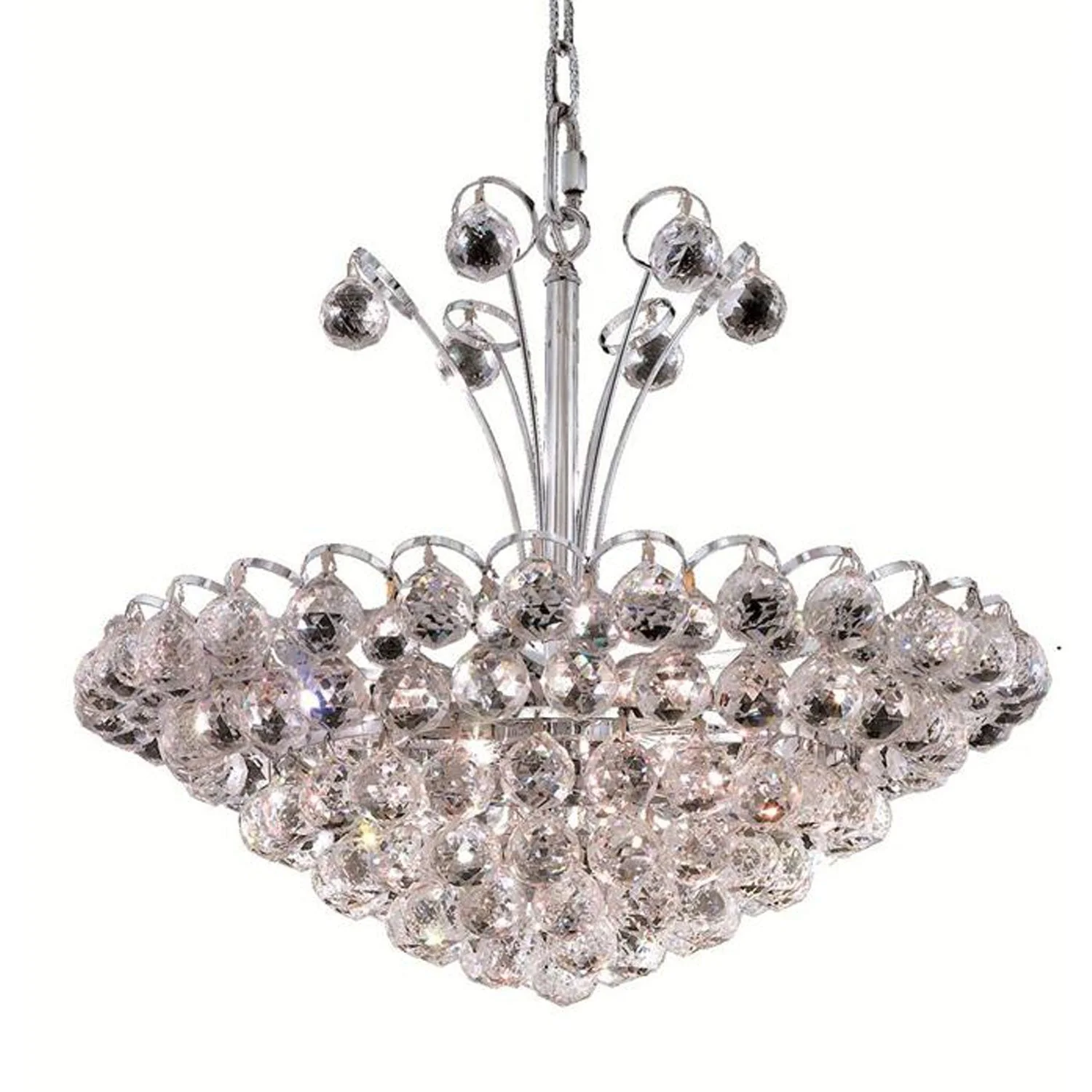 Godiva Chrome Eight-Light 22-Inch Pendant with Swarovski Spectra Clear Crystal - Image 1