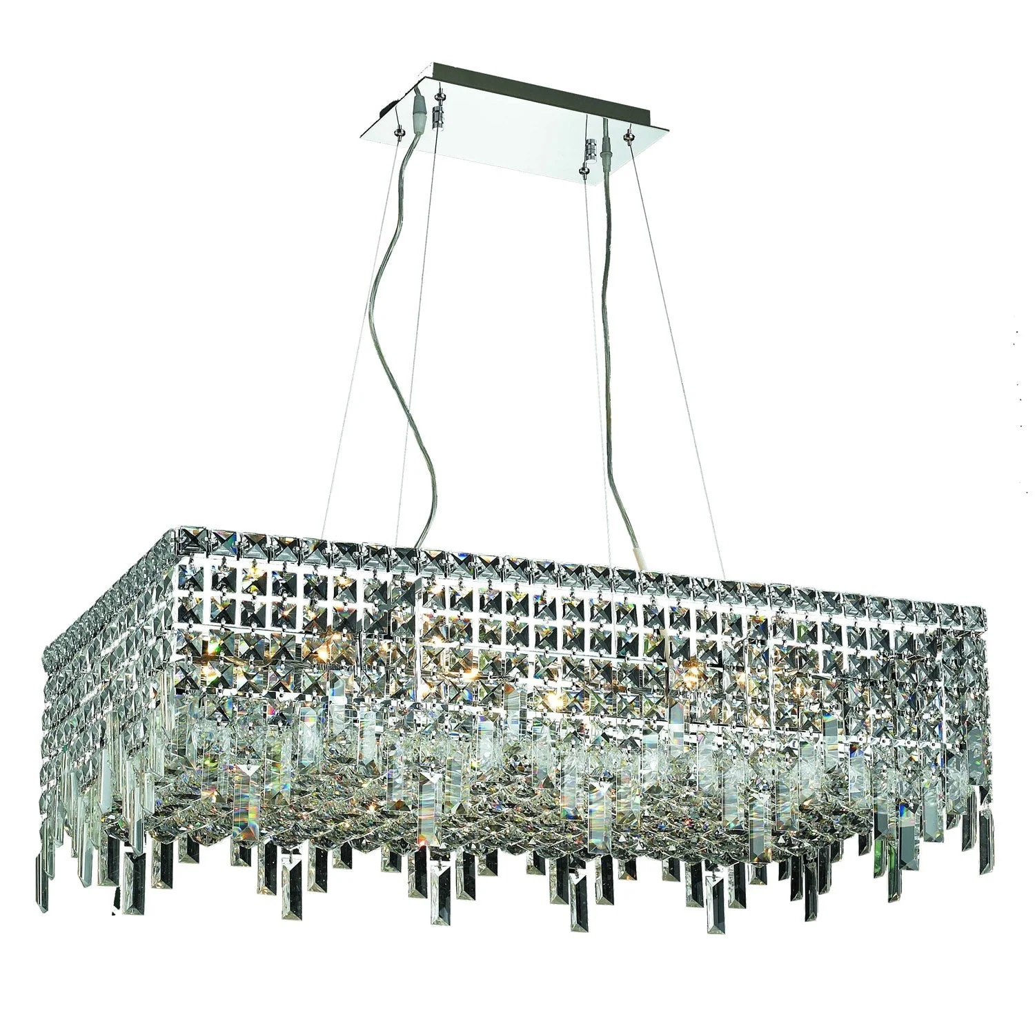 Maxim Chrome Sixteen-Light 16-Inch Island Penda - Image 1
