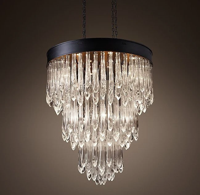 Modern style 26 lights crystal column chandelier - Image 1