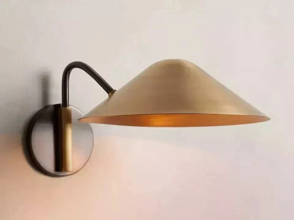 light Sconce Mid-Century Modern Stilnovo Raw Brass Wall Lamp Industrial Living C - Image 1