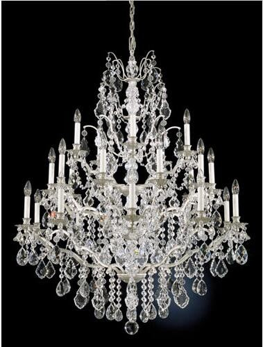 Silver 25-Light Clear Legacy Collection Chandelier, 40W x 48H x 40D - Image 1