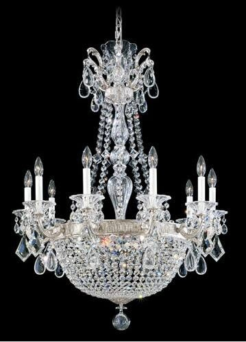 Silver 15-Light Clear Heritage Handcut Crystal Chandelier, 30W x 40.5H x 30D - Image 1