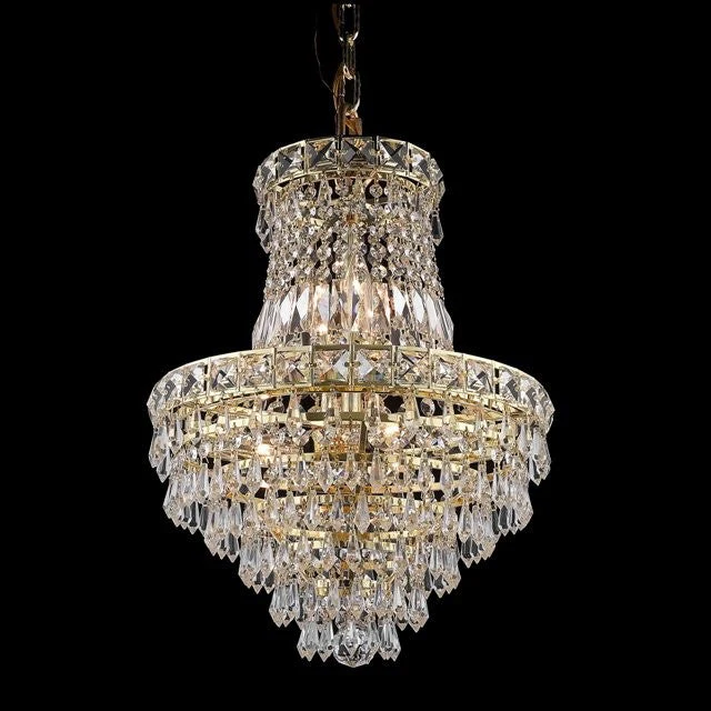 6 Light Tranquil Crystal Chandelier with gold plated fnish - Image 1