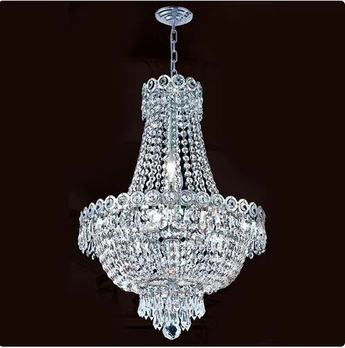 Eight-Light Chrome Finish with Clear-Crystals Chandelier - Image 1