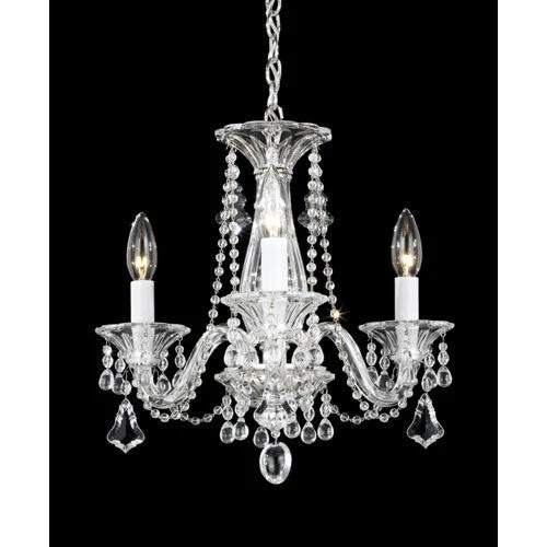 Silver Three-Light Clear Heritage Handcut Crystal Chandelier - Image 1