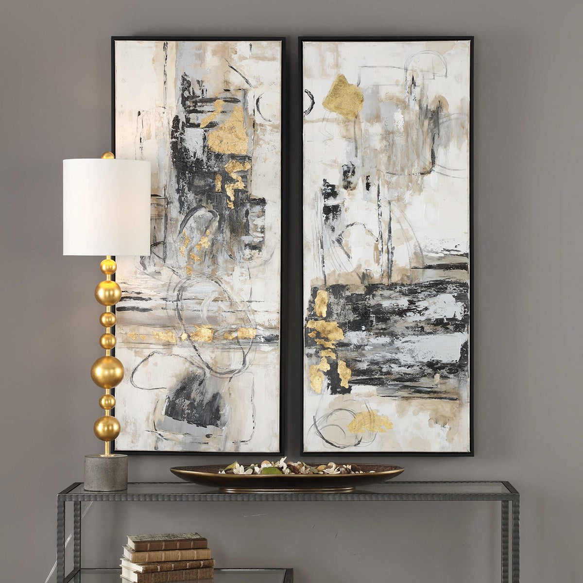 Uttermost Life Scenes Abstract Set of 2 Hand Painted Canvases - Image 2
