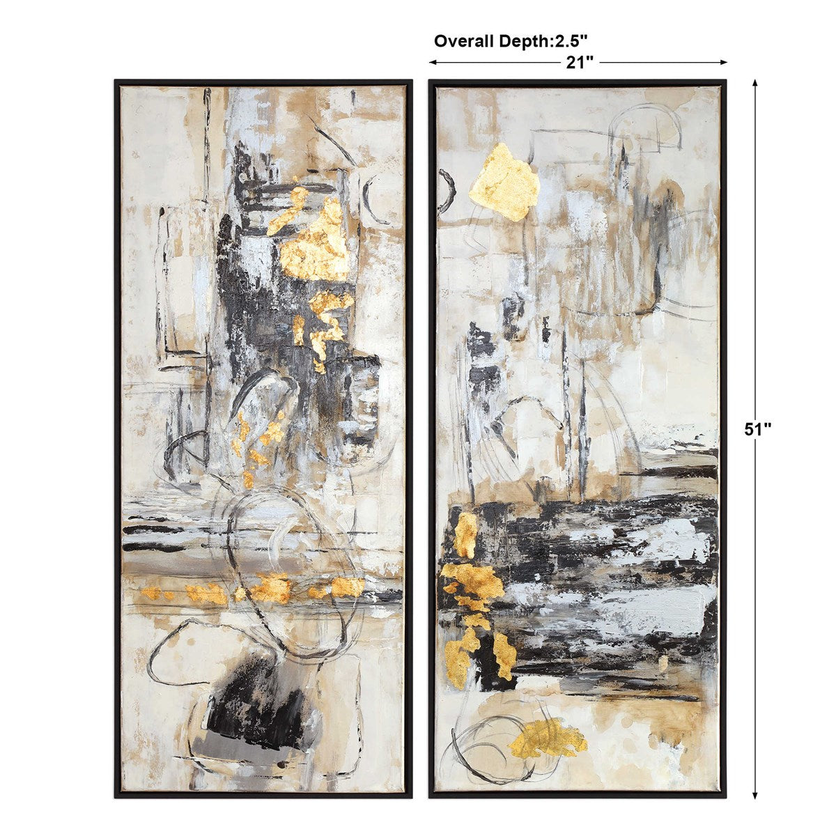 Uttermost Life Scenes Abstract Set of 2 Hand Painted Canvases - Image 3