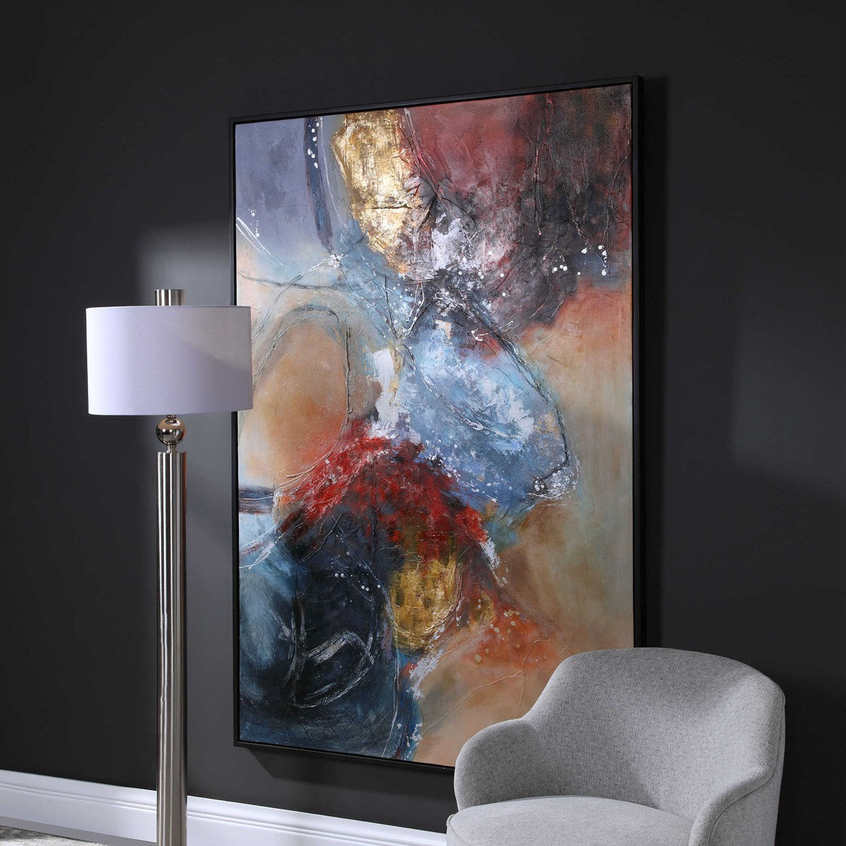 Uttermost Summer Sunset Abstract Hand Painted Canvas - Image 3