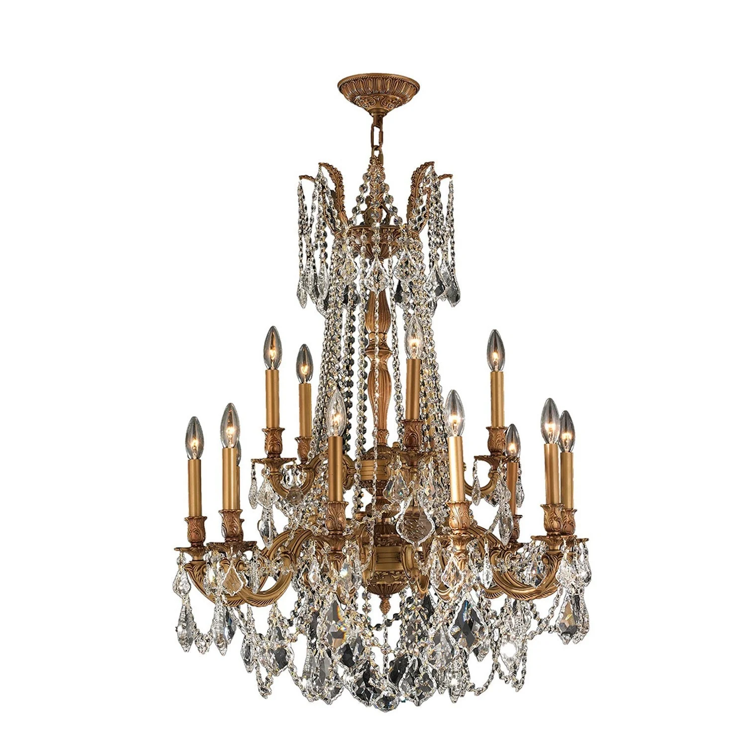 Corp Windsor French Gold Fifteen-Light Chandelier - Image 1