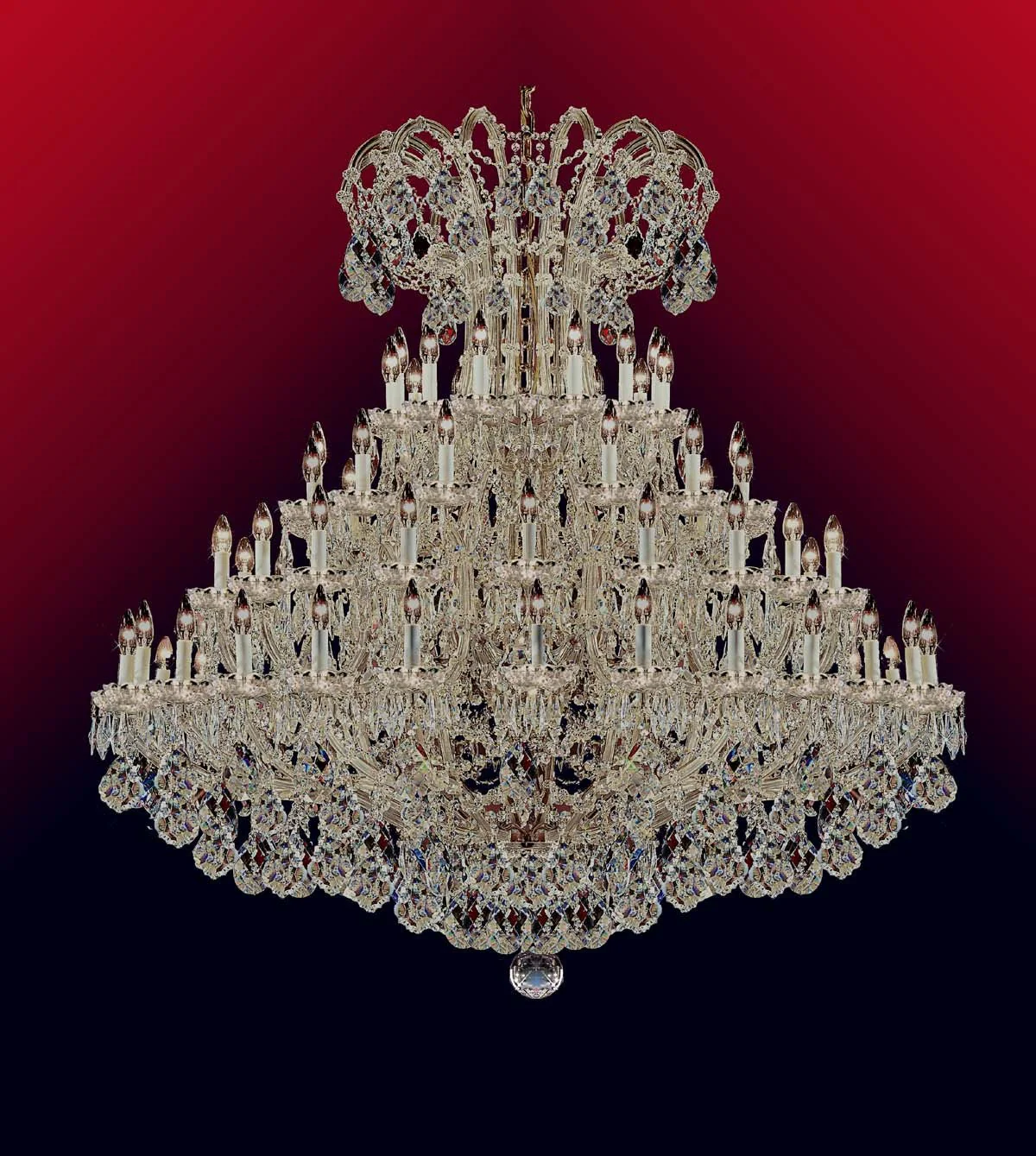 84 Lights Maria Theresa crystal chandelier dressed with clear crystals - Image 1