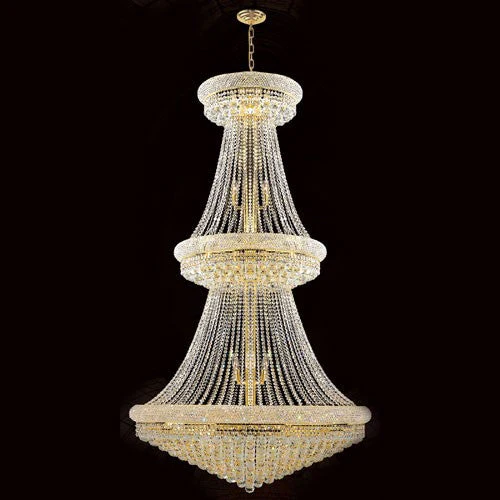 Empire 38-Light Gold Finish with Clear-Crystals Chandelier - Image 1