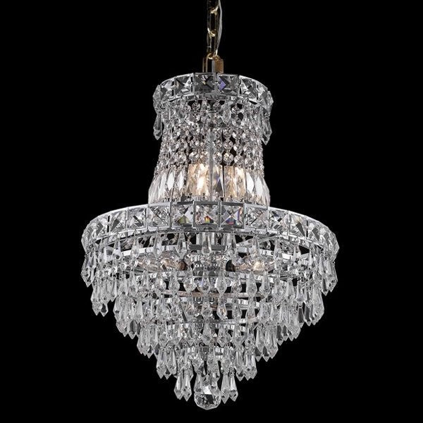 6 Light Tranquil Crystal Chandelier in polished chrome - Image 1