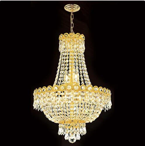 ight-Light Gold Finish with Clear-Crystals Chandelier - Image 1