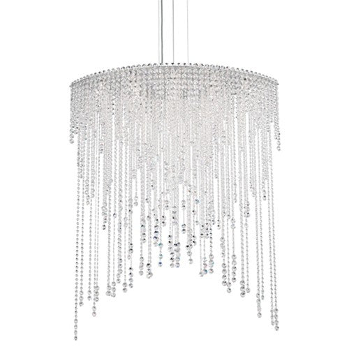 Stainless Steel Eight-Light Eye Long Pendant with Clear Heritage Crystal - Image 1