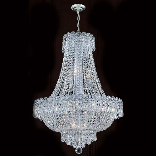12-Light Chrome Finish with Clear-Crystals Chandelier - Image 1