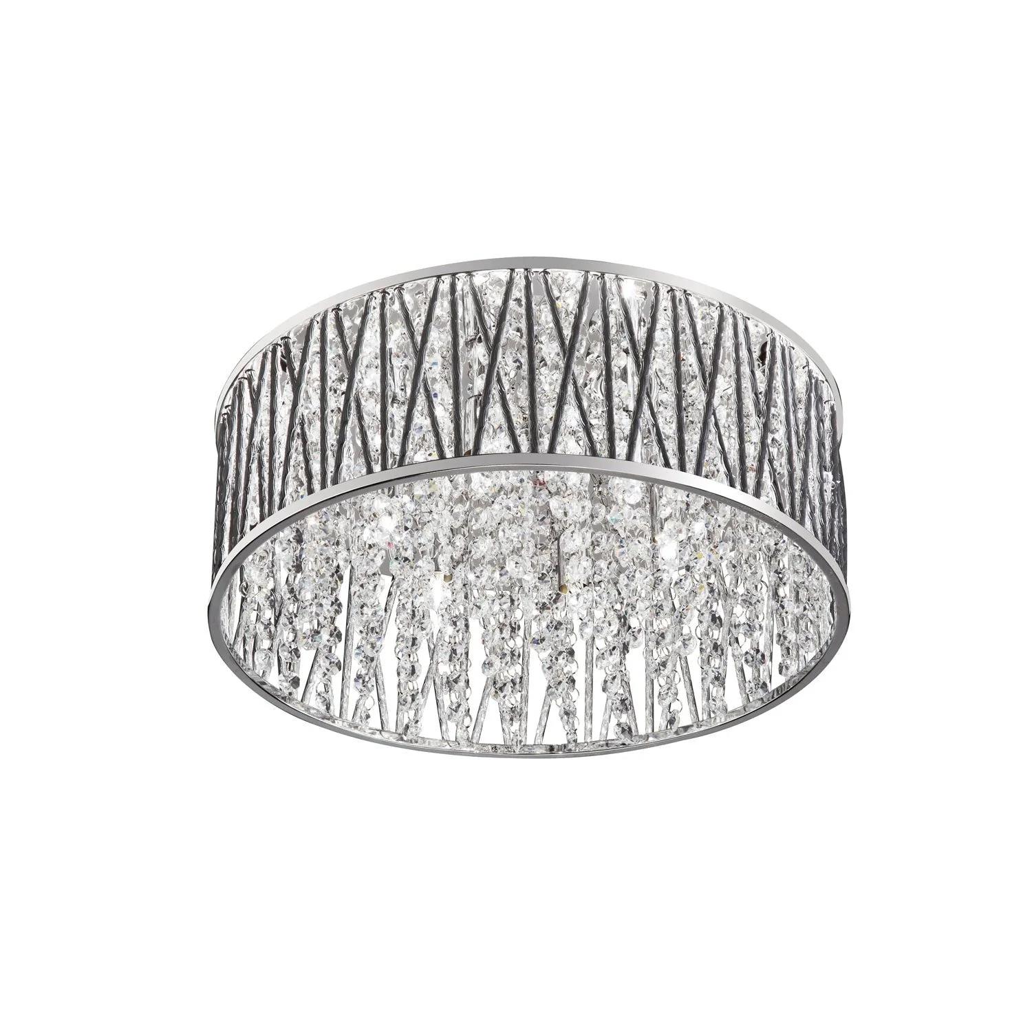 Polished Chrome Six Light Flush Mount - Image 1