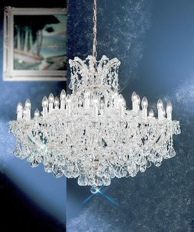 Chrome Thirty One-Light Chandelier with Crystalique Accents - Image 1