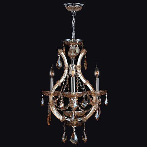 Four-Light Chrome Finish with Clear-Crystals Chandelier - Image 1