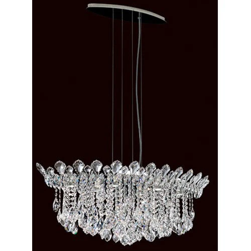Strands Stainless Steel Six-Light Eye Short Pendant with Clear Heritage Crystal - Image 1