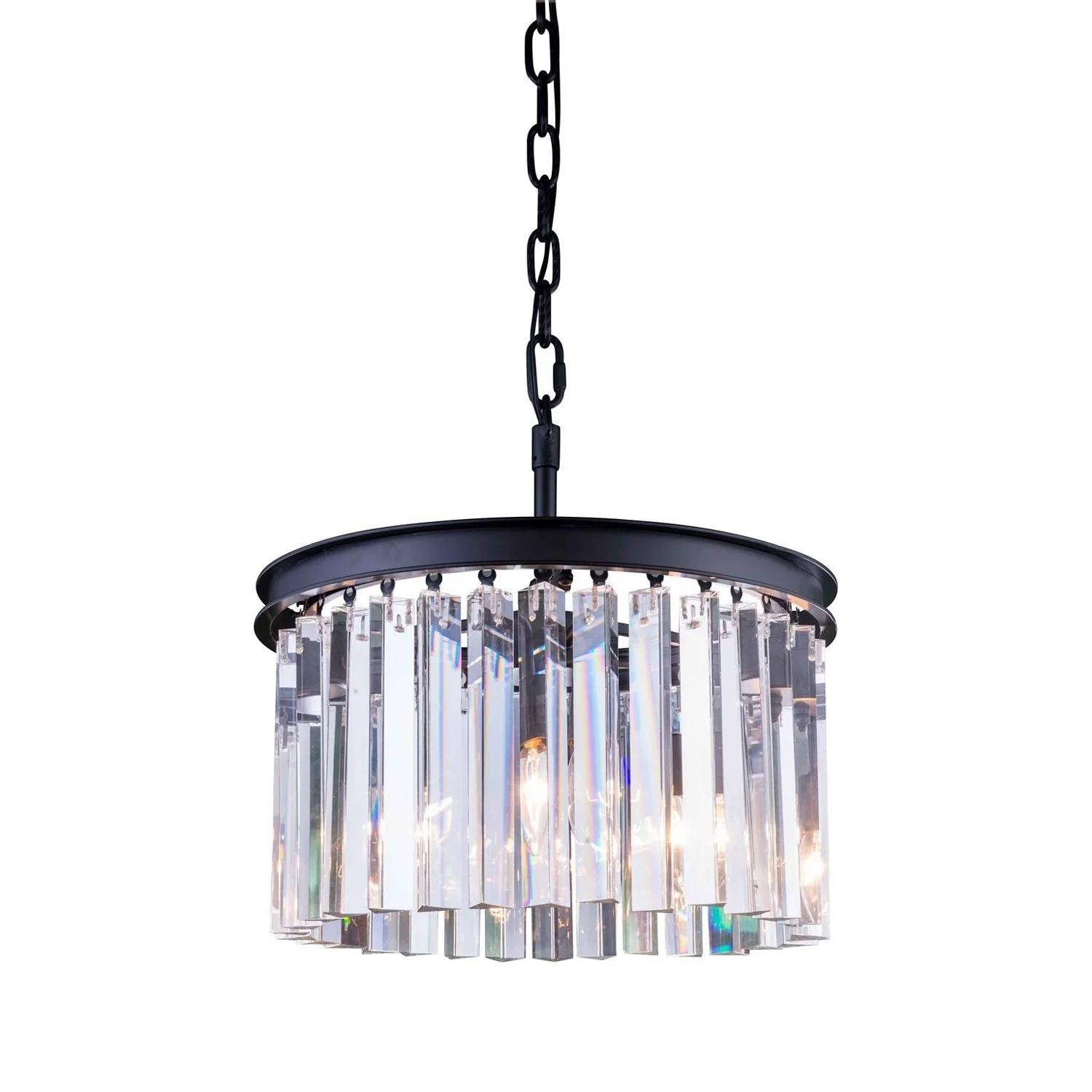 Sydney Mocha Brown Ten-Inch Pendant with Royal Cut Clear Crystals - Image 1
