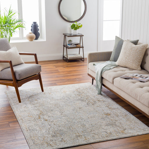 Surya Rugs Carmel Collection Light Gray, Off White, Gray, Mustard & Brown Area Rug CRL-2305 - Image 1