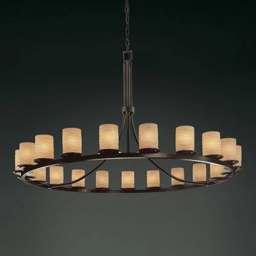 Dark Bronze One-Tier Ring Chandelier - Image 1