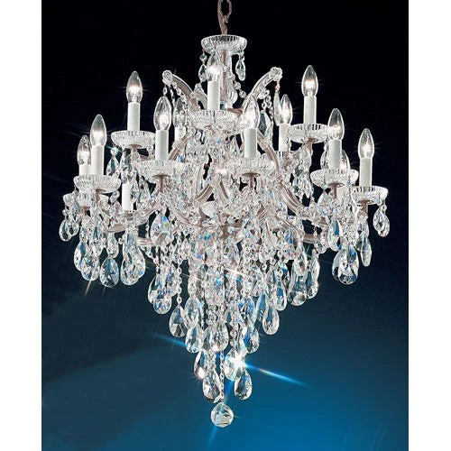 Maria Thersea Chrome Sixteen-Light Chandelier with Crystalique Accents - Image 1