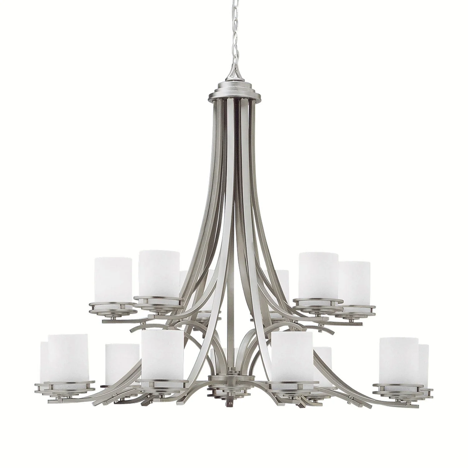 Two-Tier, Fifteen-Light Chandelier - Image 1