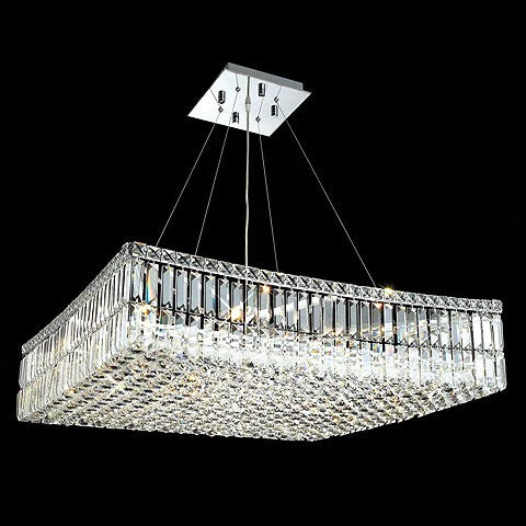 12 light polished chrome Contemporary Crystal Chandelier - Image 1