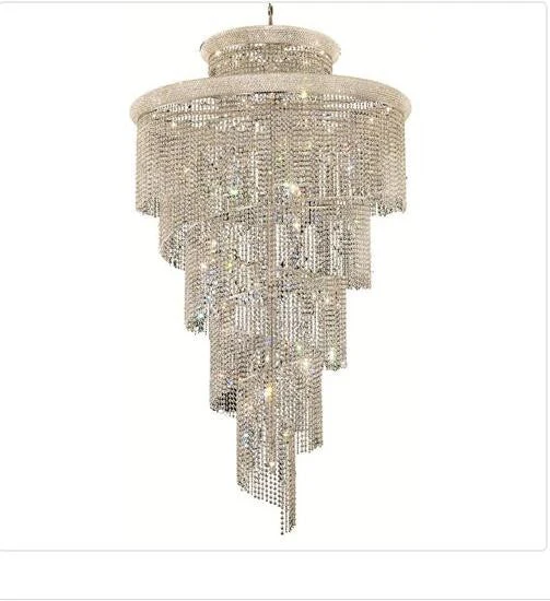 Chrome Forty-One Light 48-Inch Chandelier with Royal Cut Clear Crystal - Image 1