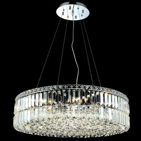12 Light contemporary round crystal chandelier - Image 1