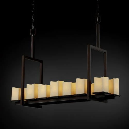 CandleAria Montana Fourteen-Light Tall Bridge Chandelier - Image 1