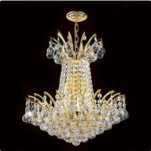 Four-Light Gold Finish with Clear-Crystals Chandelier - Image 1