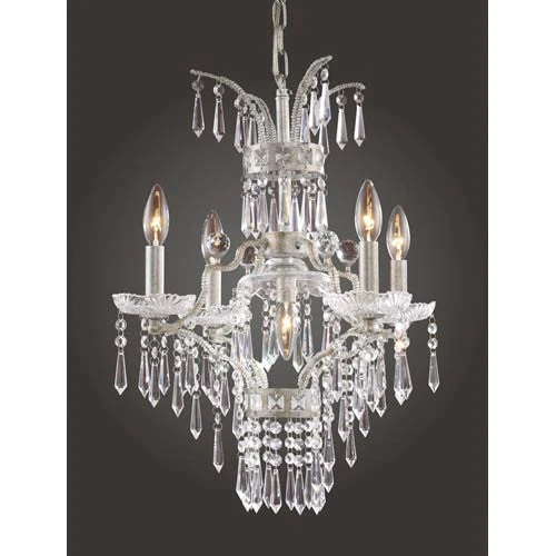 Five-Light Sunset Silver Chandelier - Image 1