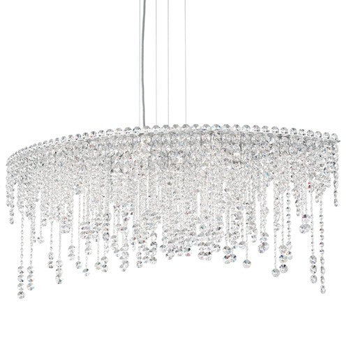 Stainless Steel Eight-Light Eye Short Pendant with Clear Heritage Crystal - Image 1