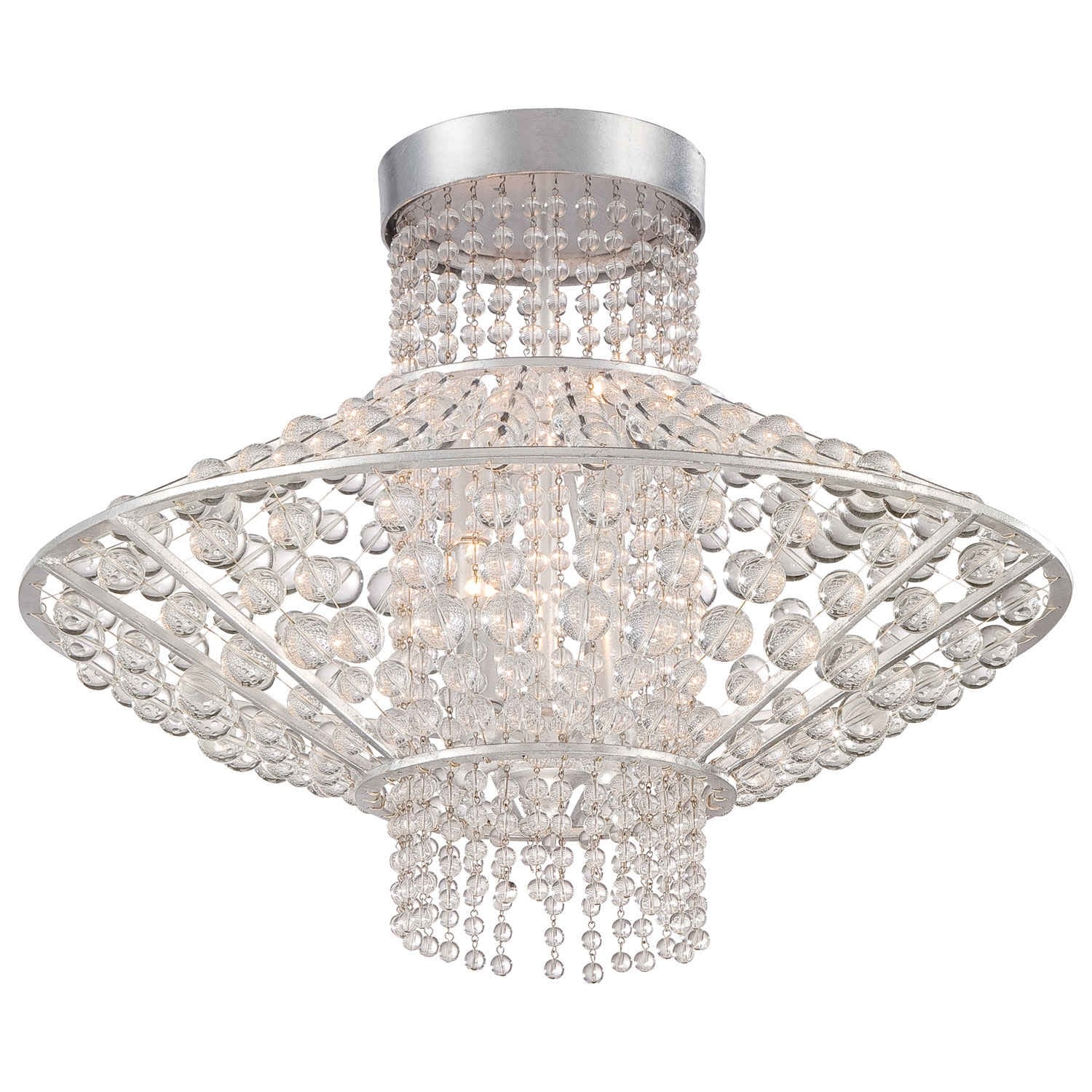Catalina Silver Four-Light Semi-Flush Mount - Image 1