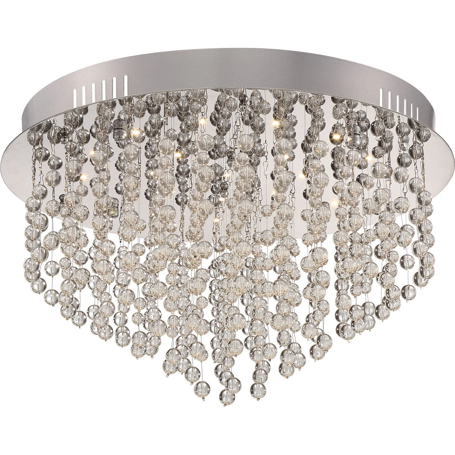 Polished Chrome 20-Inch LED Flush Mount - Image 1
