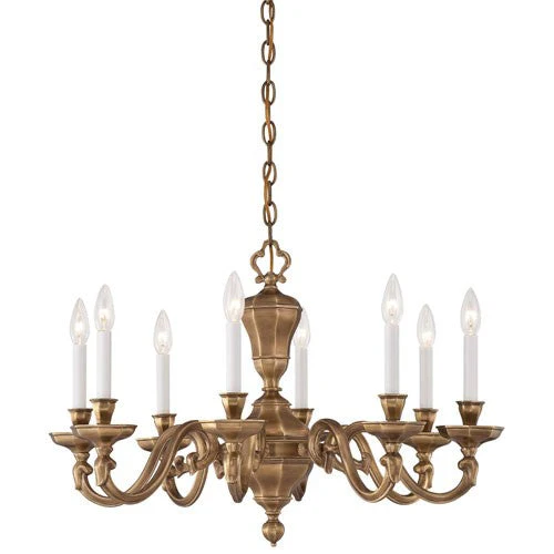 Casoria Vintage English Patina Eight-Light Chandelier - Image 1
