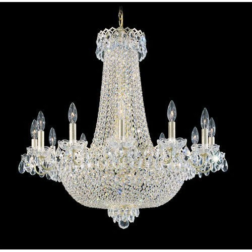 Camelot Razzle Dazzle Gold 24-Light Clear Gemcut Chandelier, 30W x 30H x 30D - Image 1