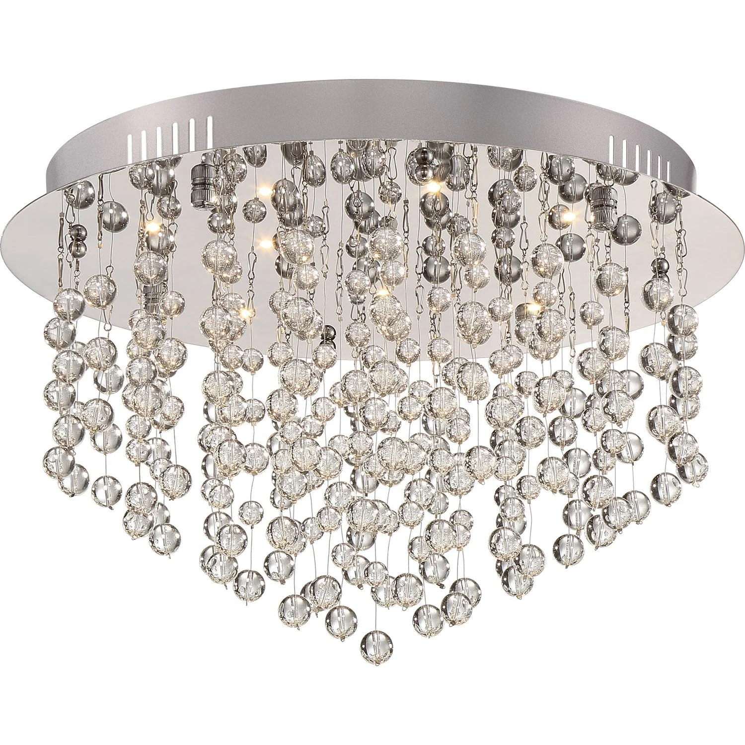 Polished Chrome 16-Inch LED Flush Mount - Image 1