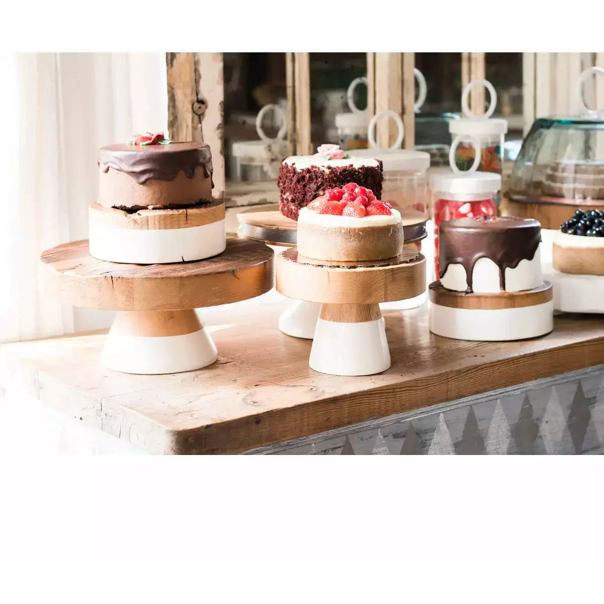 etúHOME White Mod Block Small Cake Stand ~ IN-STORE PURCHASE ONLY - Image 3